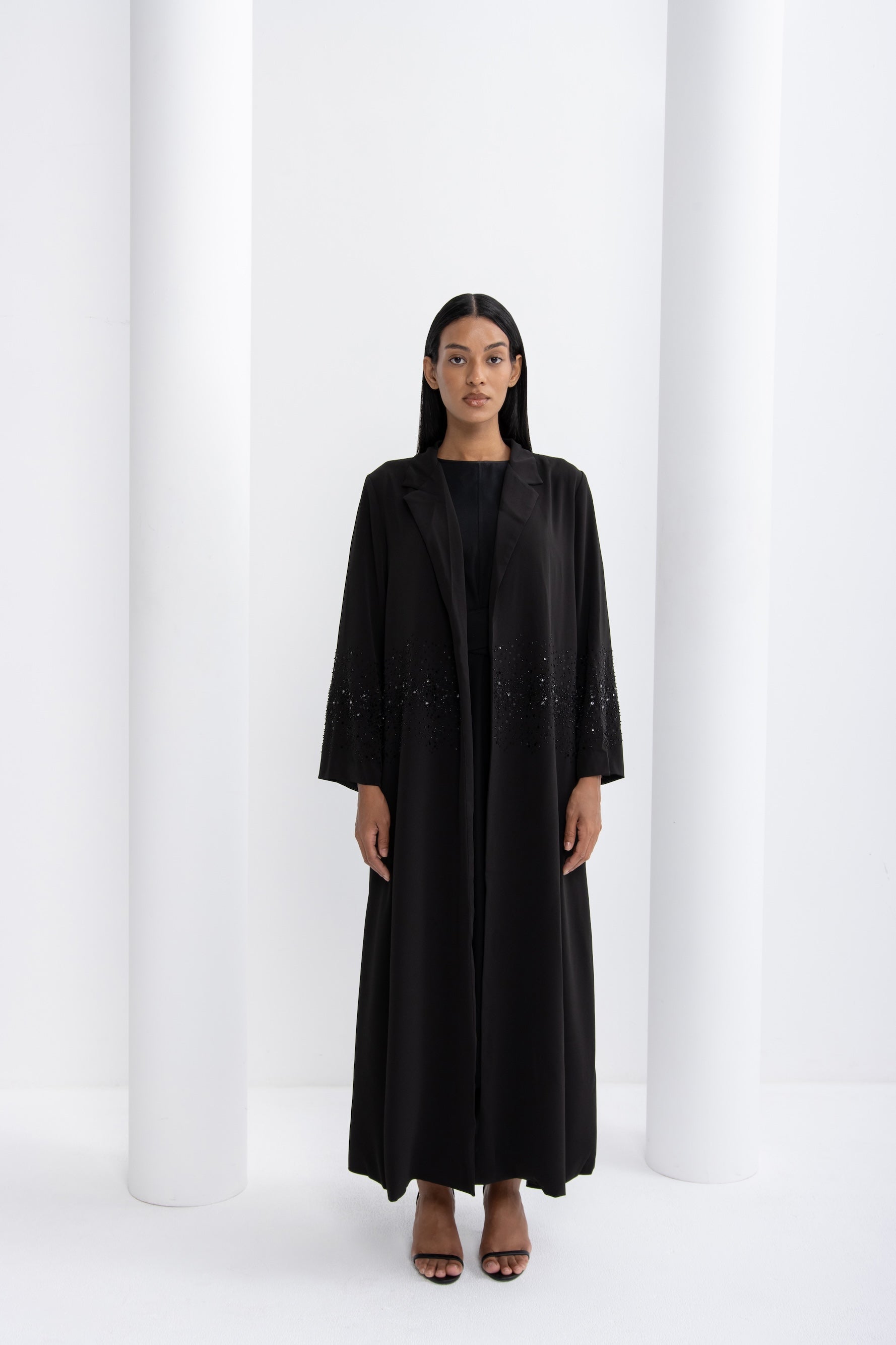 Black Crystal Evening Abaya