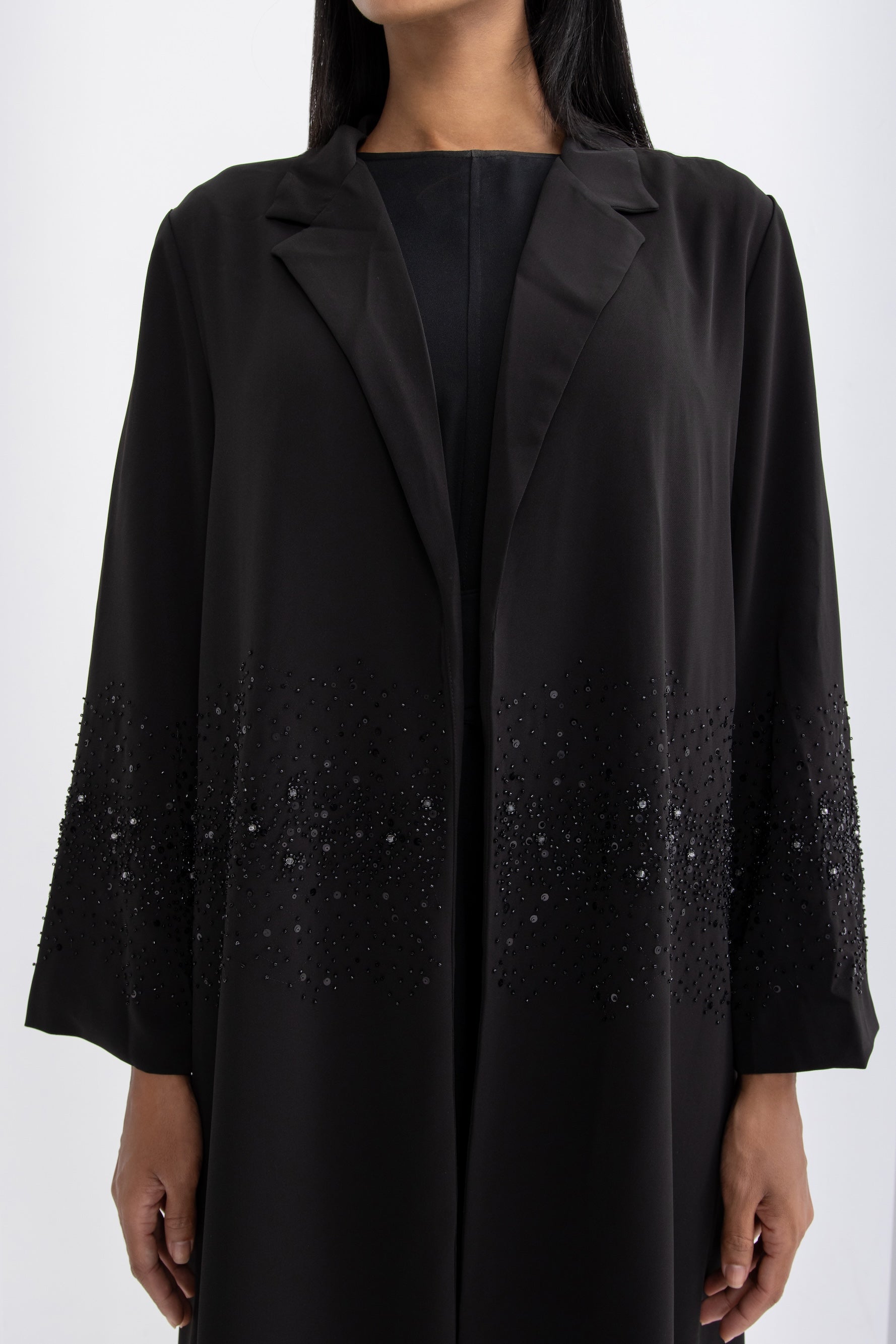 Black Crystal Evening Abaya