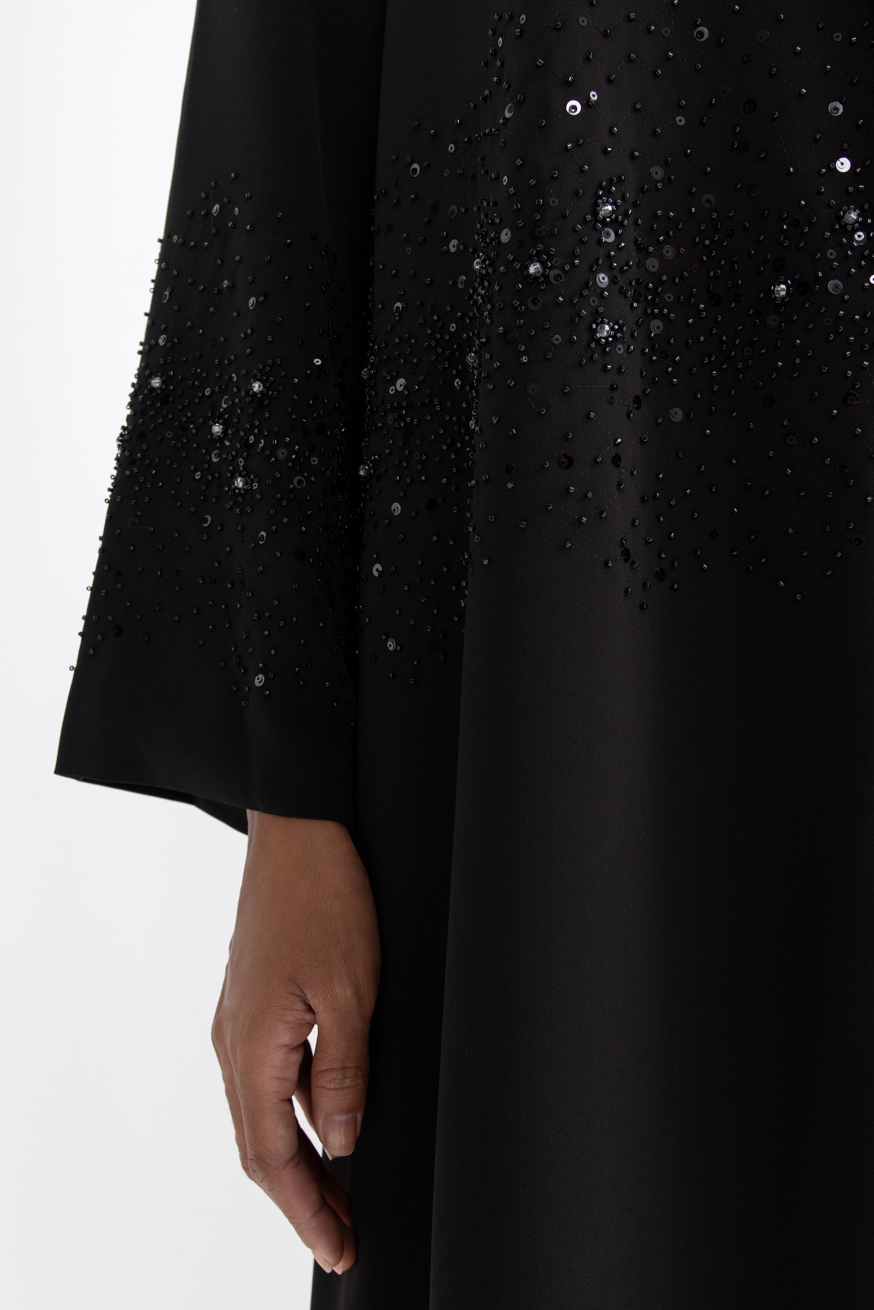 Black Crystal Evening Abaya